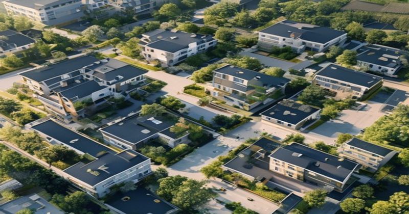Modern residential community development in North America wi